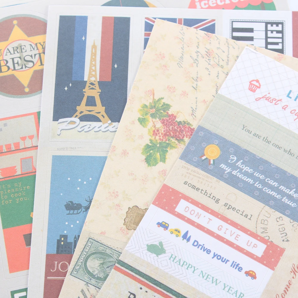 Милый мультяшный школьный детский блокнот Набор стикеров Базовые наклейки для