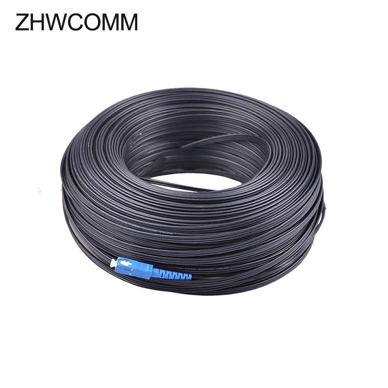 ZHWCOMM 500 м наружный гибкий оптоволоконный патч корд одномодовый Simplex кабель FTTH