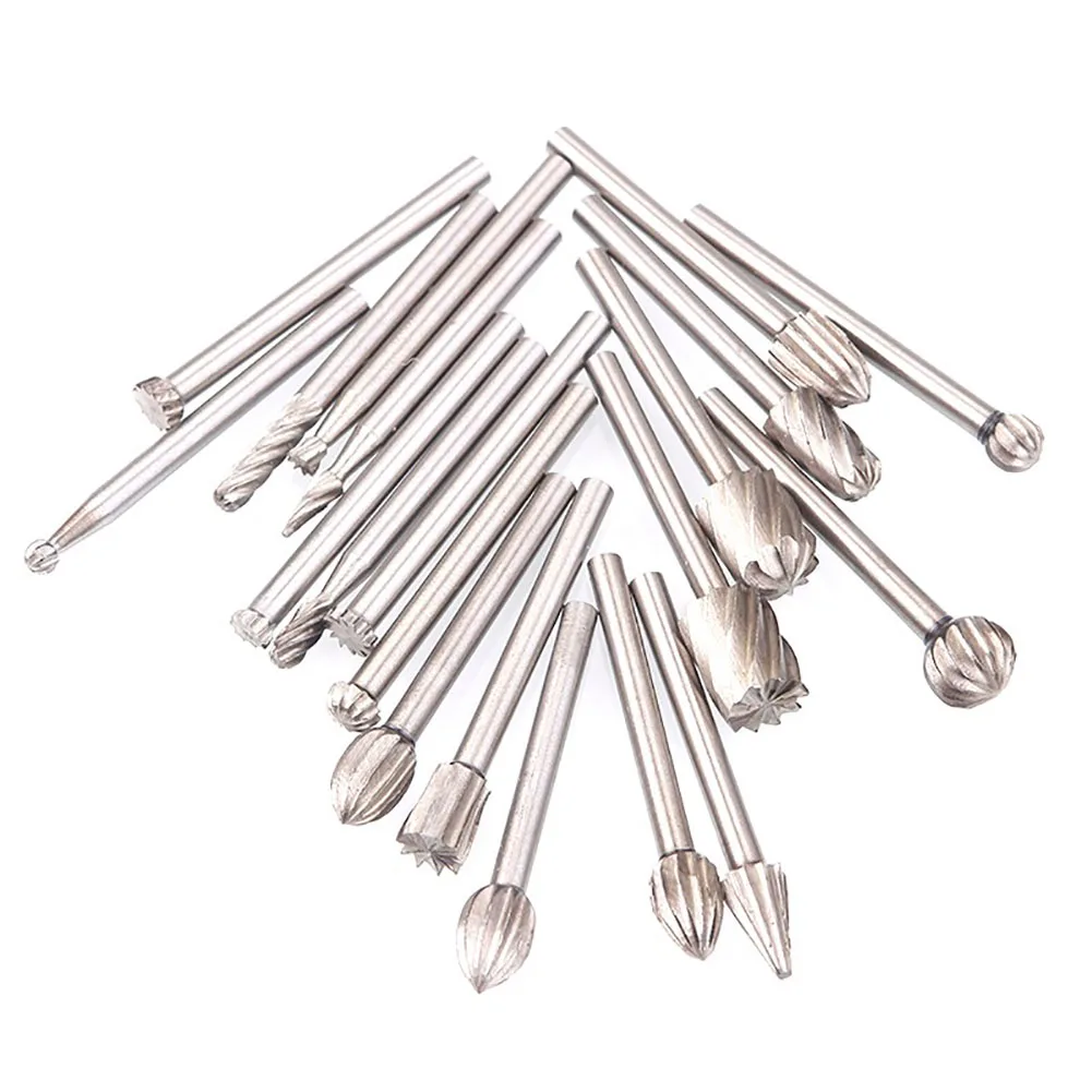 20pcs HSS Routing дерево роторное фрезерование файл деревообрабатывающие станки инструменты для гравировки высокого качества