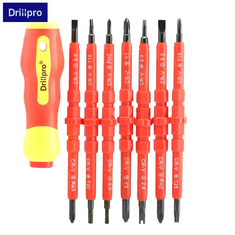 Электрическая отвертка Drillpro 7 шт. 500 в инструмент для электрической отвертки