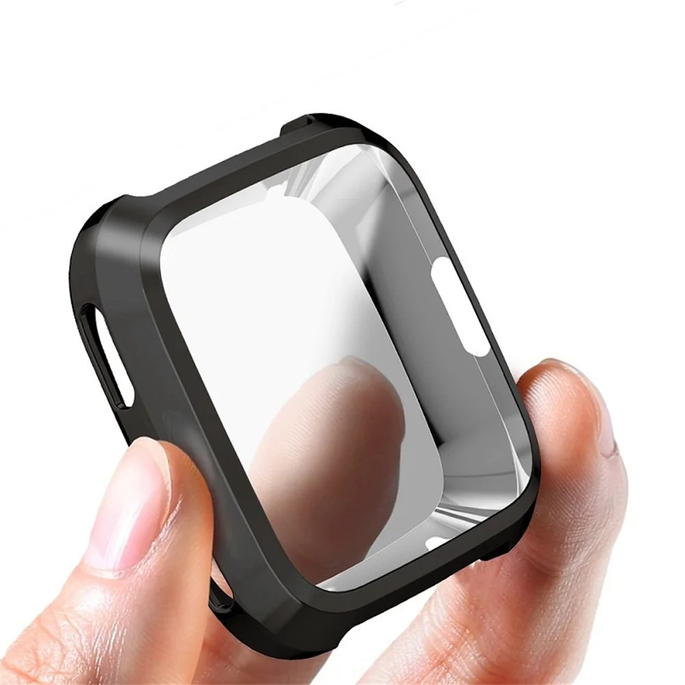 AKBNSTED мягкие чехлы из термополиуретана Чехлы для Fitbit Versa полный экран Силиконовые серьги Чехол для Fitbit Versa Lite Smartwatch чехол