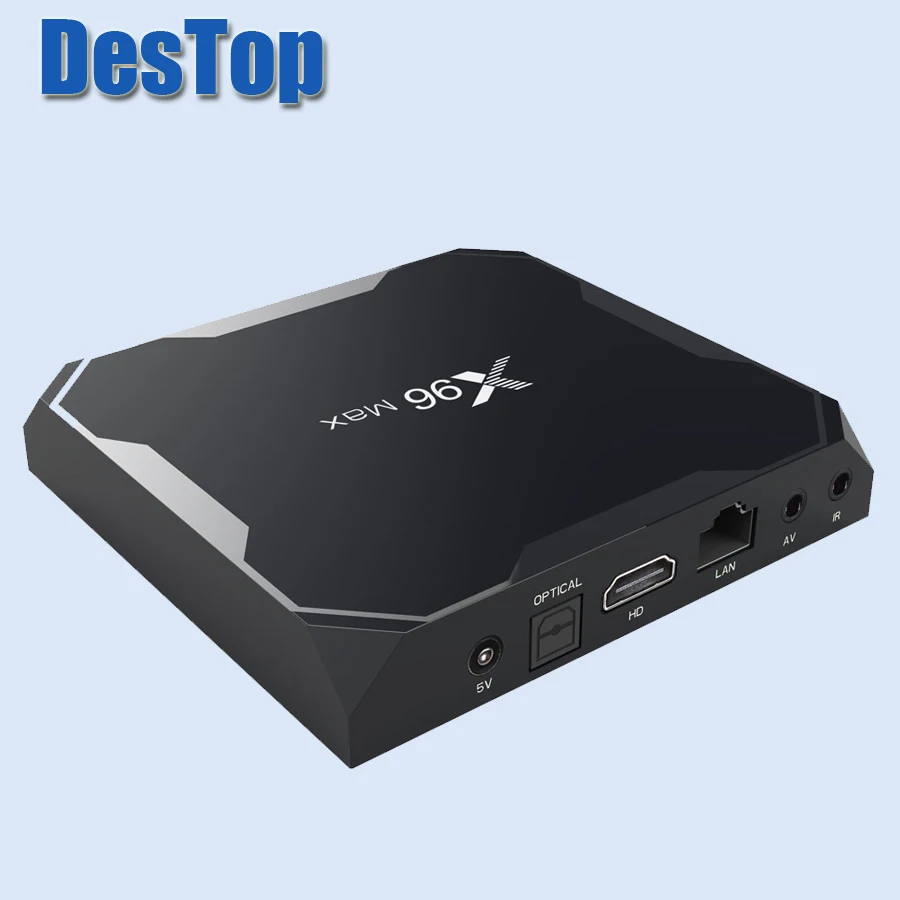 1 шт. X96Max Android 8 Amlogic S905X2 DDR3 4G 64G ТВ приставка четырехъядерный 2.4G5G двойной Wifi BT4.0 1000M