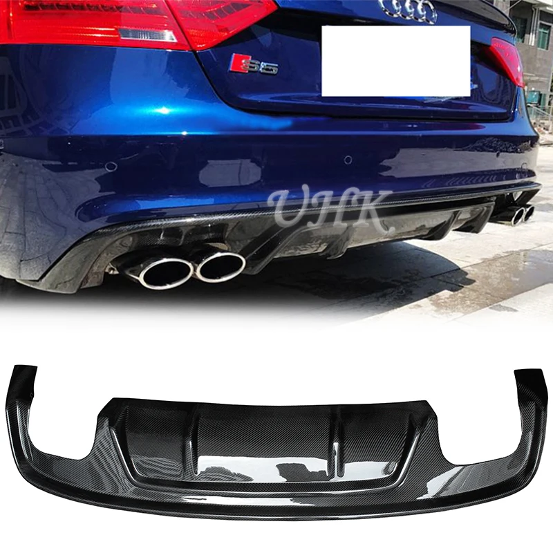 UHK для Audi A5 S5 2012 2017 4 двери 2 из углеродного волокна задний диффузор бампер губ