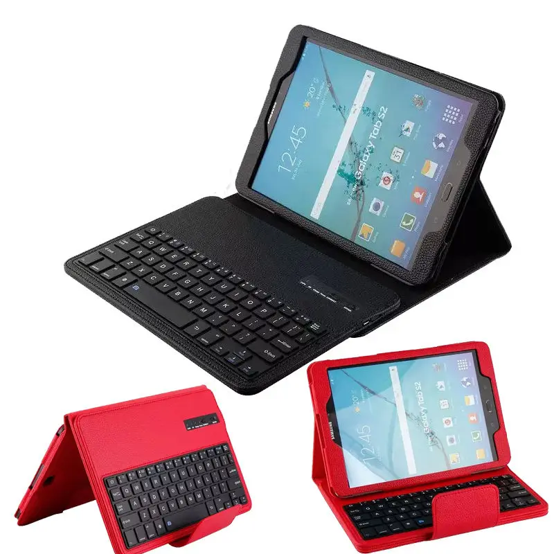 

Чехол для Samsung Galaxy Tab S2 T810 T815 SM-T813 SM-T819 9,7 ", Чехол для планшета, Беспроводная Bluetooth клавиатура, защитный чехол из искусственной кожи