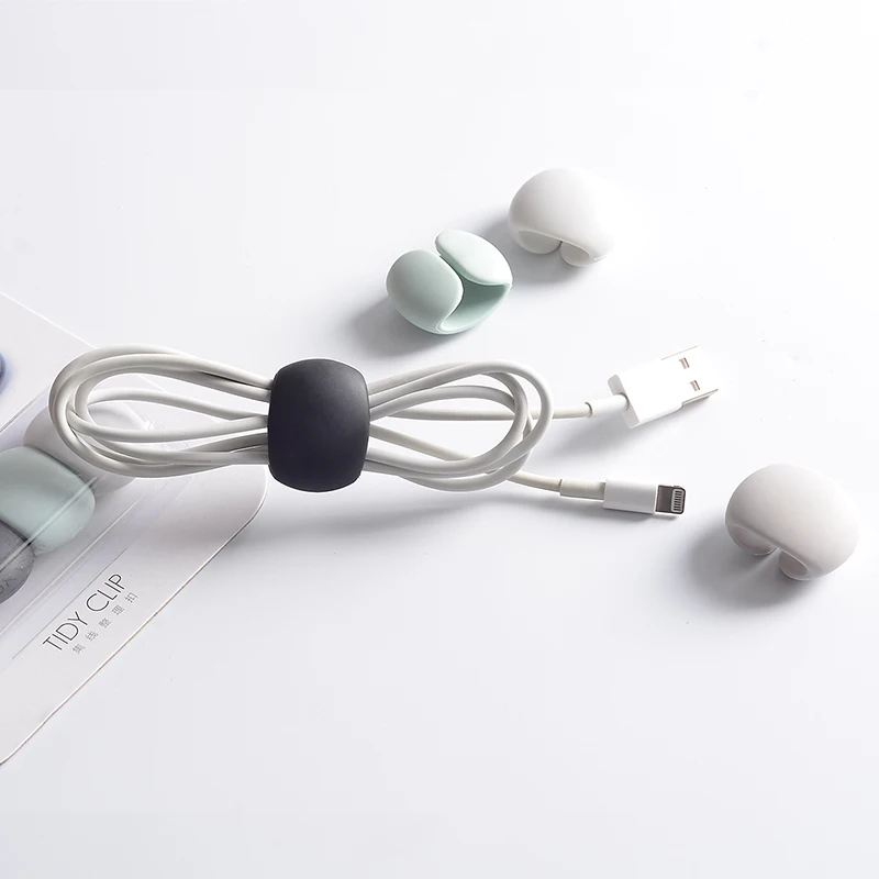 4 шт./лот цветной органайзер для кабеля держатель наушников защита управления