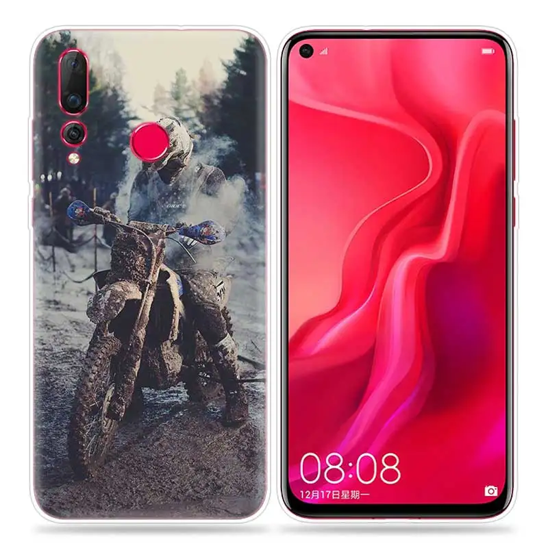 01 Спортивный мягкий чехол Moto Cross для huawei Honor 10i 8S 8A 8C 8X10 9 Y9 Y7 Y6 Y5 Play Lite чехол для телефона Fundas - Цвет: 01