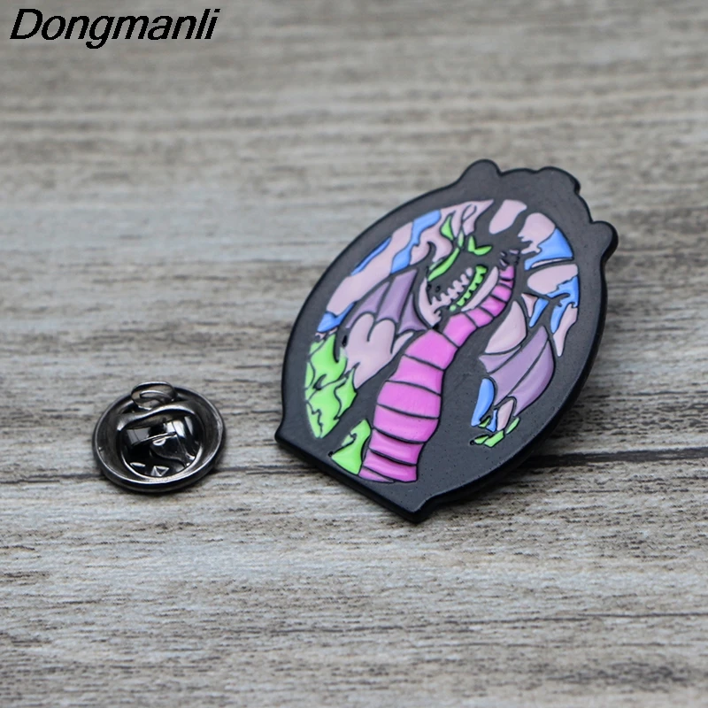 L3702 Maleficent queen металлические броши и булавки эмаль булавка для рюкзака/сумки/одежды значок брошь футболка воротник ювелирные изделия 1 шт