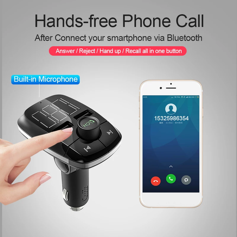 Fm-передатчик Bluetooth автомобильный комплект автомобиля hands-free U диск/TF карта автомобиля MP3 музыкальный плеер прикуриватель USB Автомобильное зарядное устройство