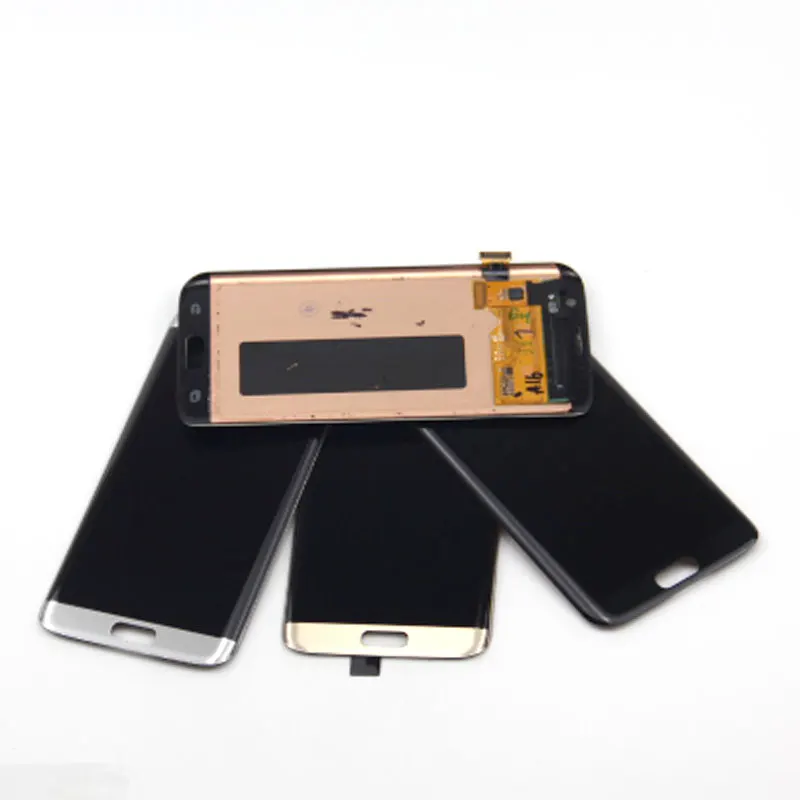 S7 EDGE lcd Для SAMSUNG Galaxy s7 edge G935 G935F ЖК сенсорный экран дигитайзер сборка запчастей с тенью