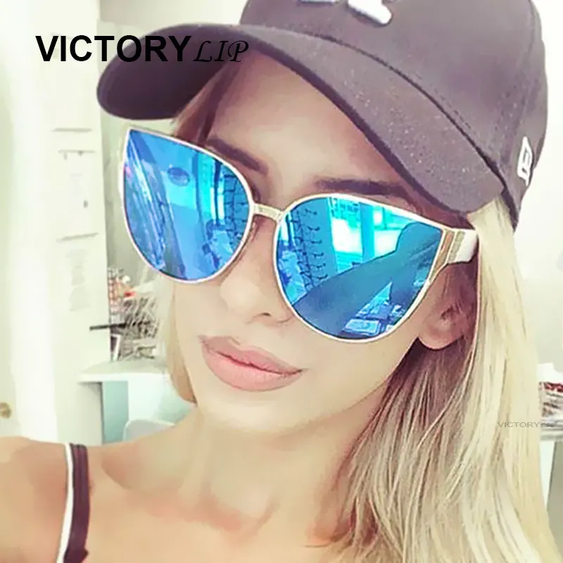 Солнцезащитные очки большого размера VictoryLip зеркало розового солнцезащитные