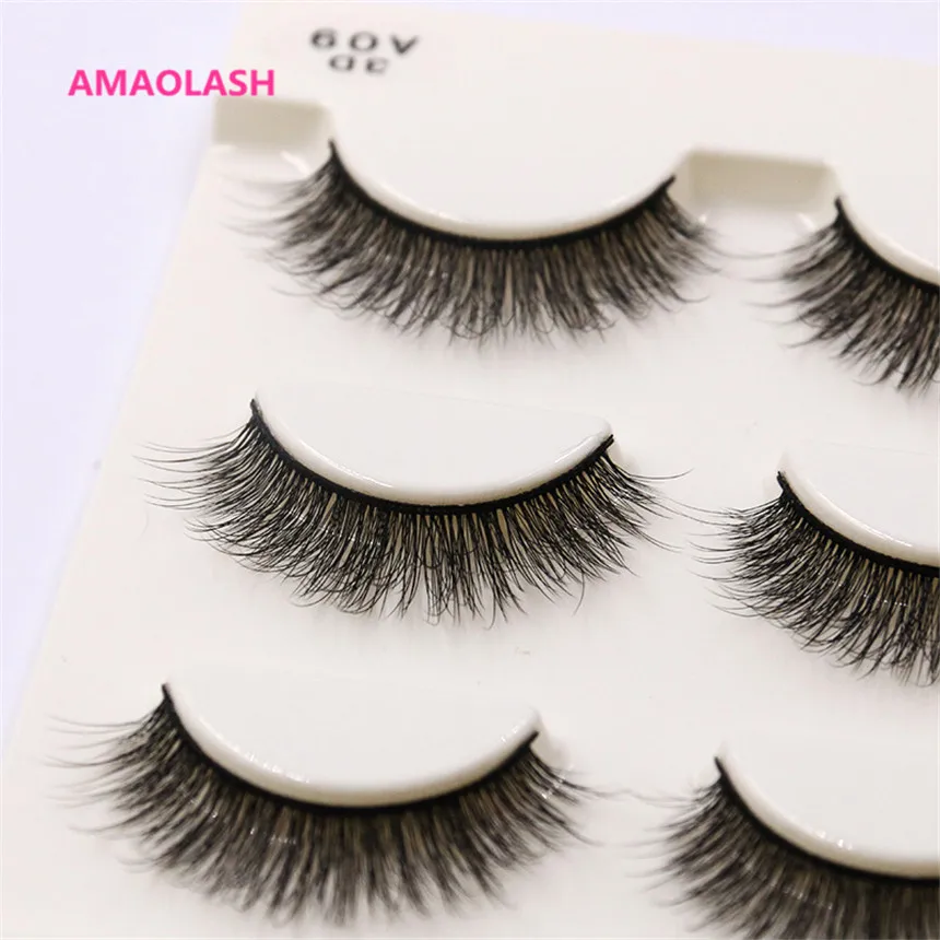

AMAOLASH False Eyelashes A09 3D Silk Lashes Natural Long Mink Lashes Makeup High Volume Handmade Eyelashes faux cils