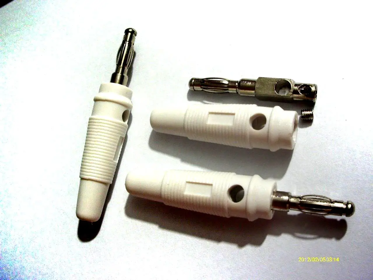 50 шт. белые 4 мм банановые штекерные разъемы|connector 4mm|connector plugconnector banana |