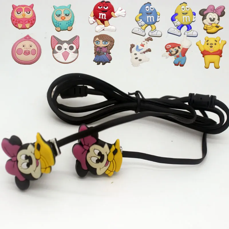 Новые наушники с рисунком совы шоколада Микки сыра анимированных персонажей