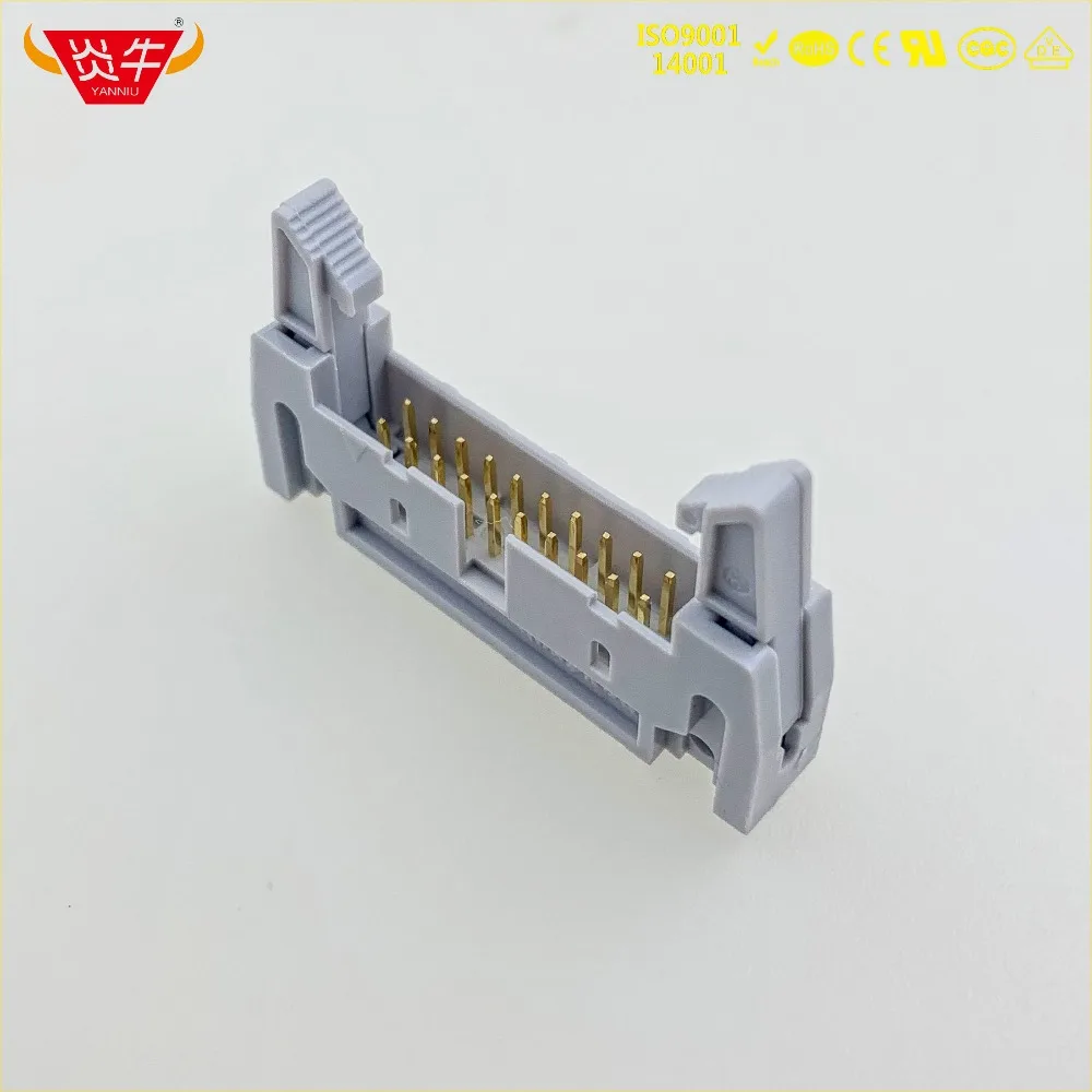 DC2-20P IDC SOCKET BOX 2 54 мм Шаг эжектор заголовок правый угол разъем 2*10P 20PIN контактная
