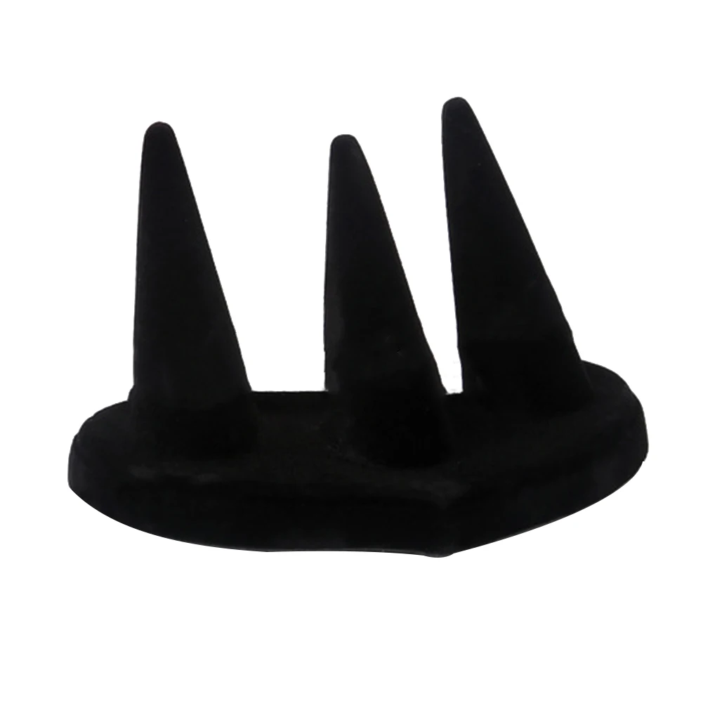 Hot Velvet Cone Fingertip Finger Ring Jewelry Holder Storage Showcase Display Stan trendy | Украшения и аксессуары