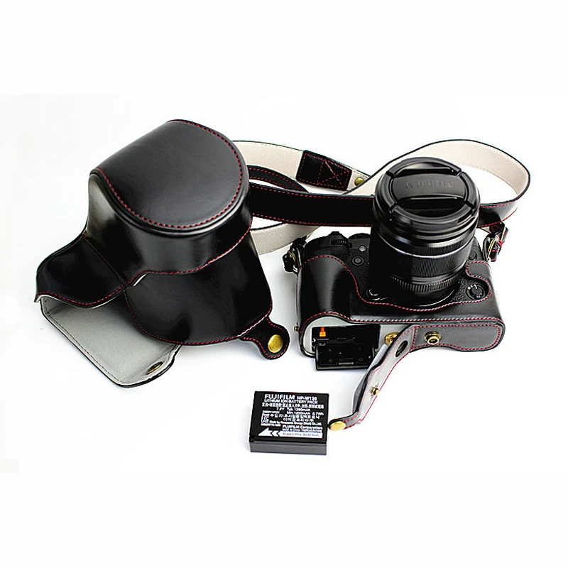 Сумка из искусственной кожи для фотоаппарата Fujifilm Fuji XT1 X T1|camera bag|leather case for fujileather