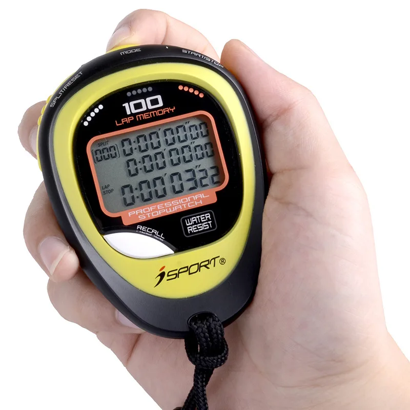 Секундомер Спортивный с ремешком 100 делений три ряда секунд|digital lap timer|timer timertimer