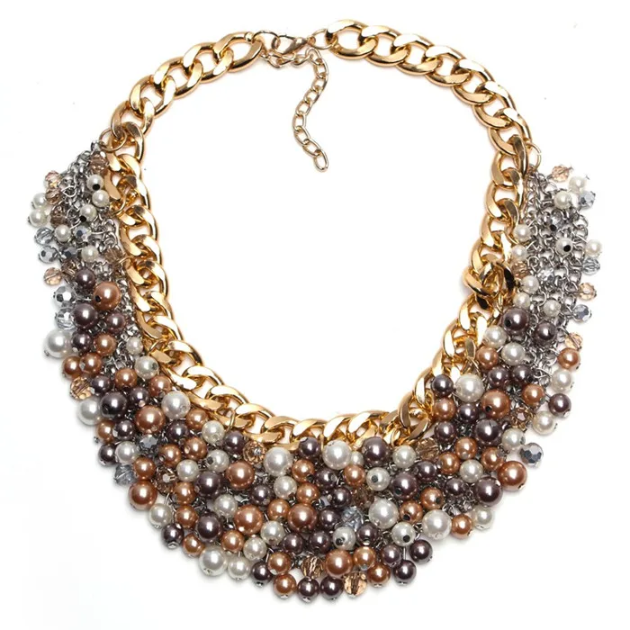 1042 Choker Necklaces For Women Collier Femme Pendant Collar Statement Bijoux Fashion Jewelry Chocker Maxi Boho Vintage Necklace - Окраска металла: 1042