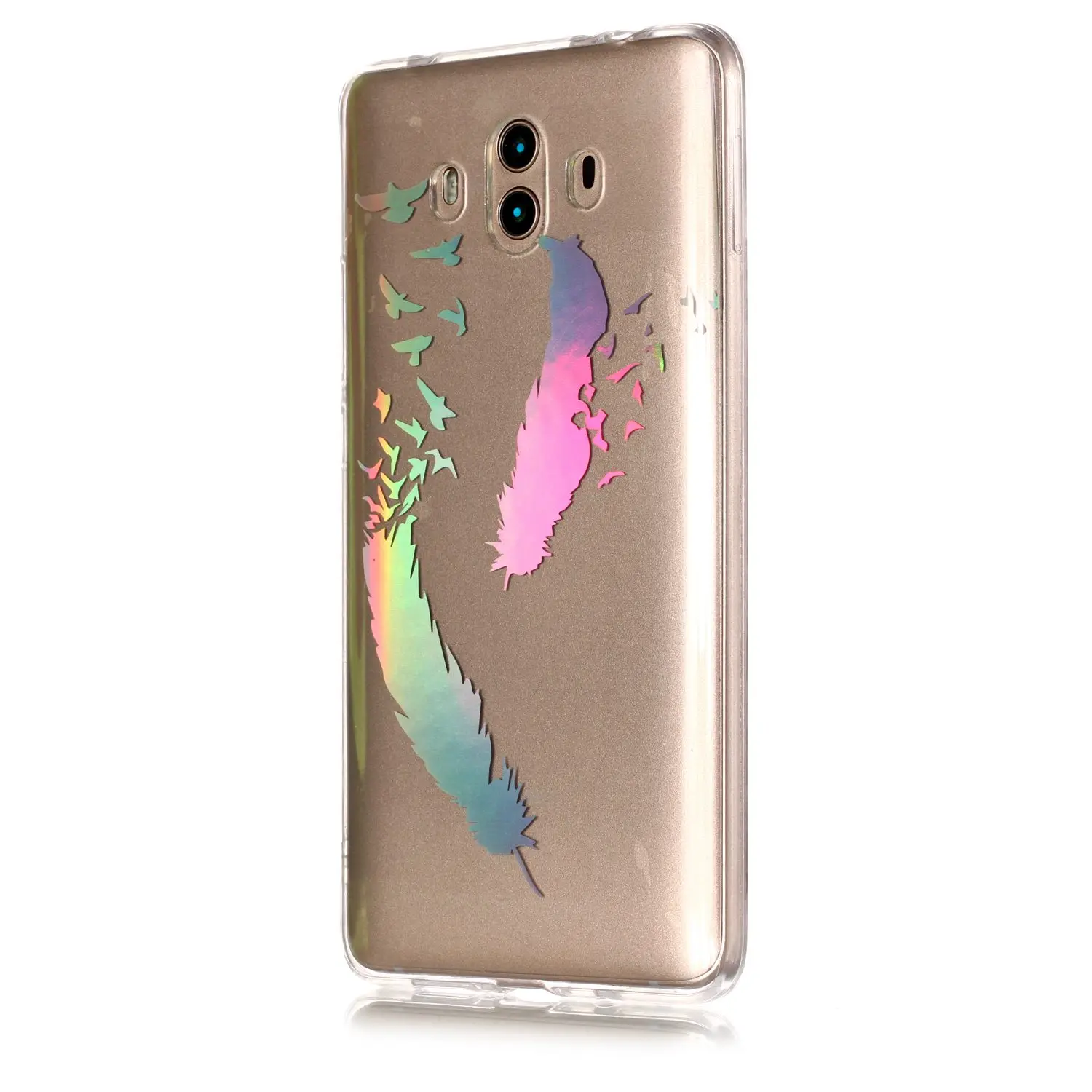 For Huawei Mate 10 Pro Case Soft transparent Colorful Laser Flowers Slim Protect Back Cover huawei mate lite nova 2i |