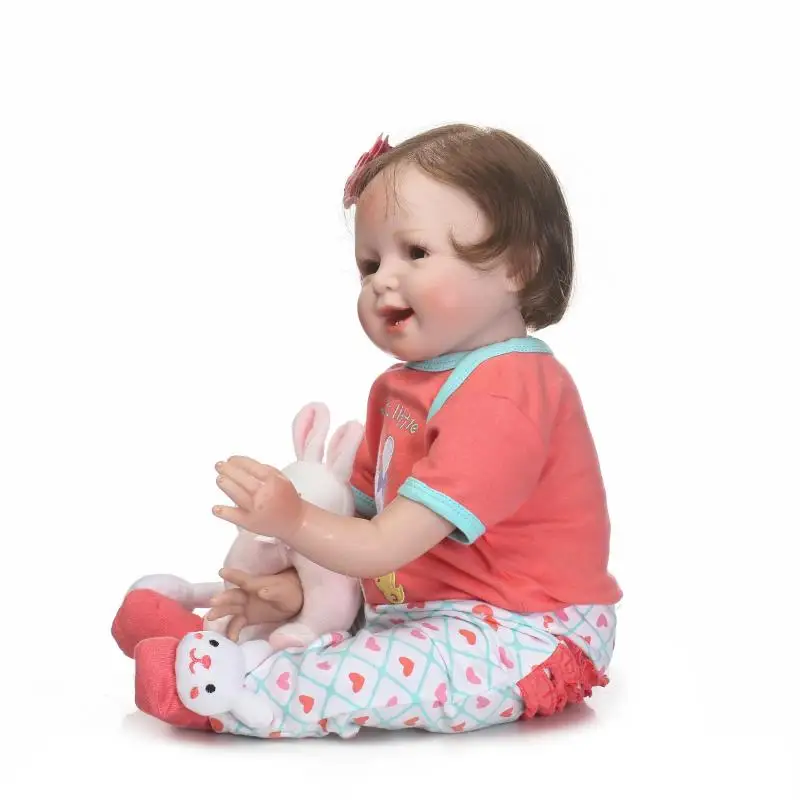 55 см Силиконовые Reborn куклы Baby живой реалистичный Boneca Bebe реалистичные настоящая