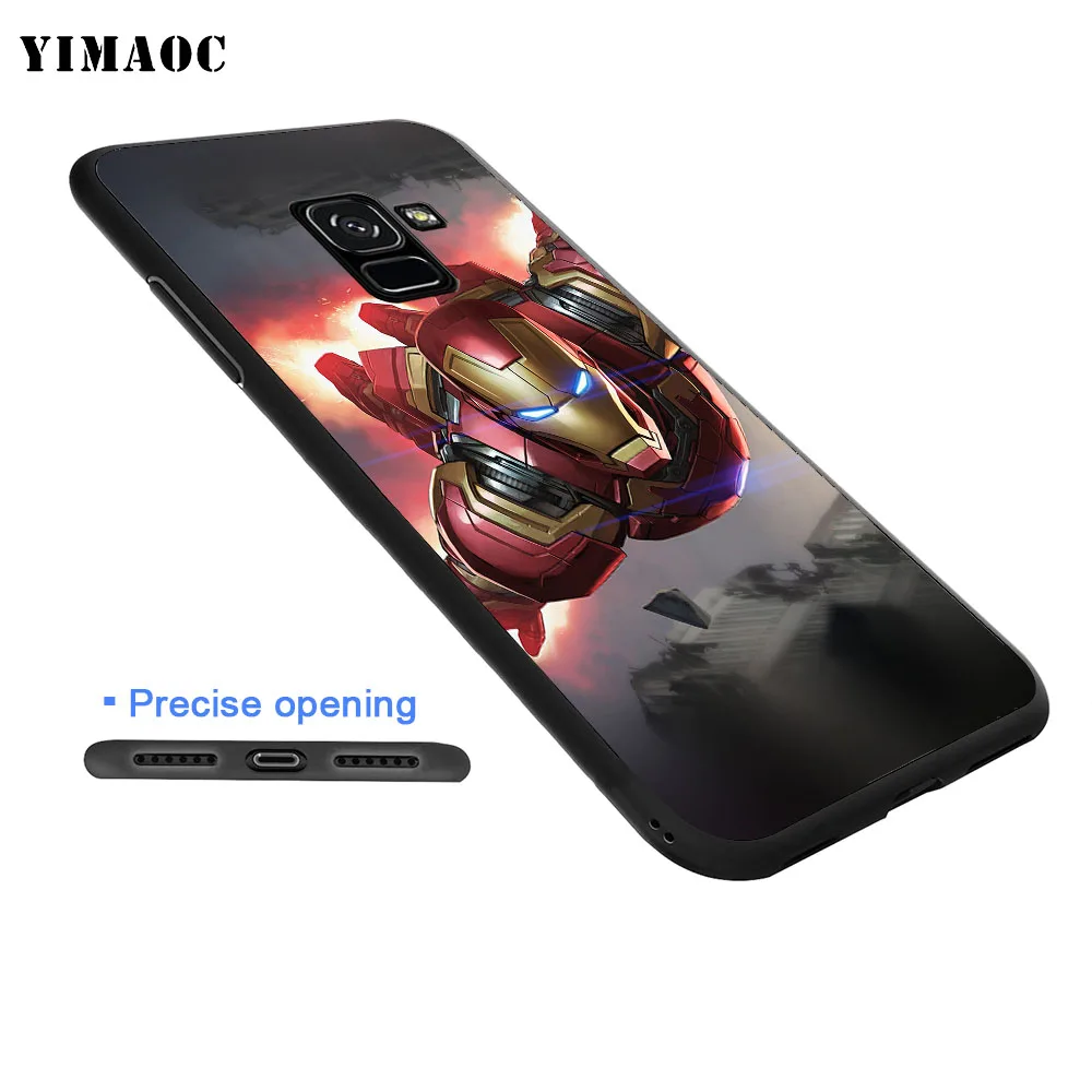 YIMAOC super hero Железный человек мягкий чехол для Samsung Galaxy A3 A5 A6 A7 A8 A9 Plus Note 8 9 A10 A30 A40 A50 A70 |