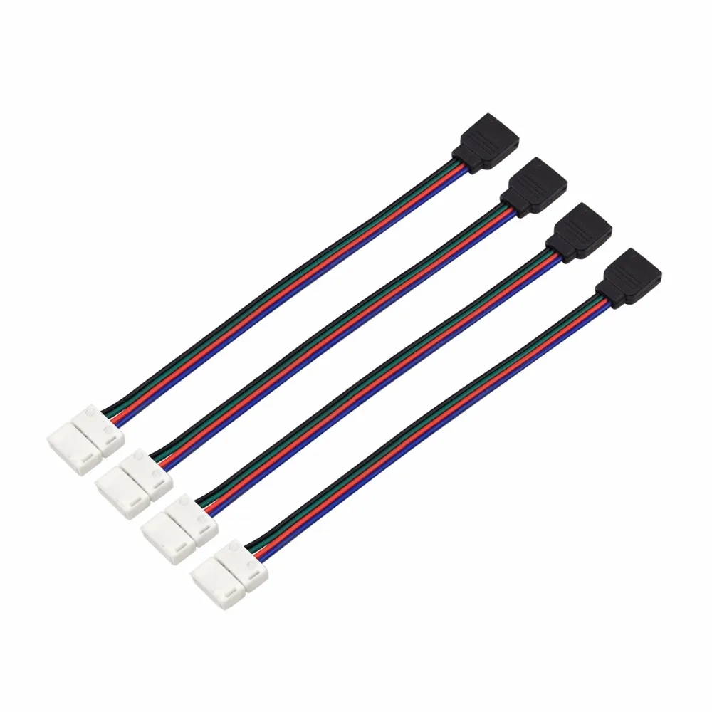 5 шт. 4 контакта 10 мм бесплатный сварочный разъем 5050 SMD RGB Светодиодная лента