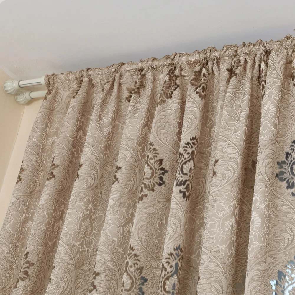 Короткие полузатемненные шторы NAPEARL для кухонного окна коричневые на заказ