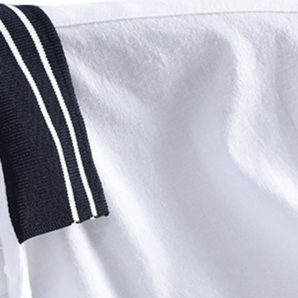 2019 Men Fashion Vintage Pure Color Button Linen Solid Long Sleeve Retro Shirts Tops Blouse camisa masculina manga longa 50 | Мужская