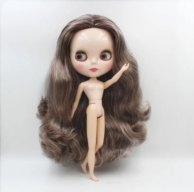 Кукла Blygirl кукла Blyth серая смешанные цвета без челки и кудрявых волос обычное тело