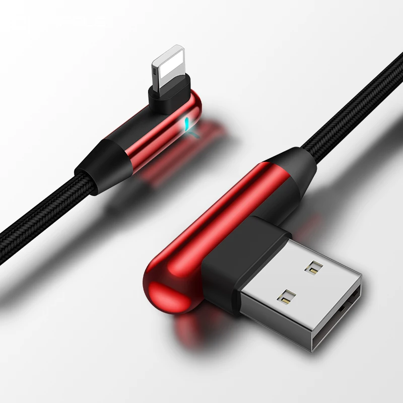 Red CAFELE 120 см светодиодный светильник usb кабель для зарядки телефона для iphone X 8 7 6s Plus 5S Прочный USB кабель для синхронизации данных для IOS 11 10 9 - Цвет: Red