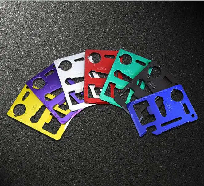 

1000 pcs/lot 7 Colors Stainless Credit Card Size Saber Card Tool Outdoor Camping Survival Emergency Wallet Tool EDC Pocket Knife