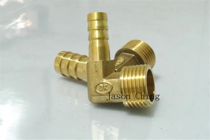 

2Pcs Brass Fittings Male Hose Barb 90degree Elbow, Hose ID 6mm Male Pipe Size 1/2"