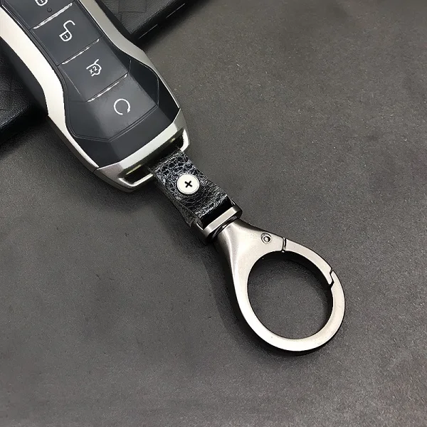 Горячая Распродажа, Умный кошелек из натуральной кожи для автомобильных ключей, Компактный Карманный держатель для ключей, органайзер для ключей для автомобилей, брендовый Качественный держатель - Цвет: Черный
