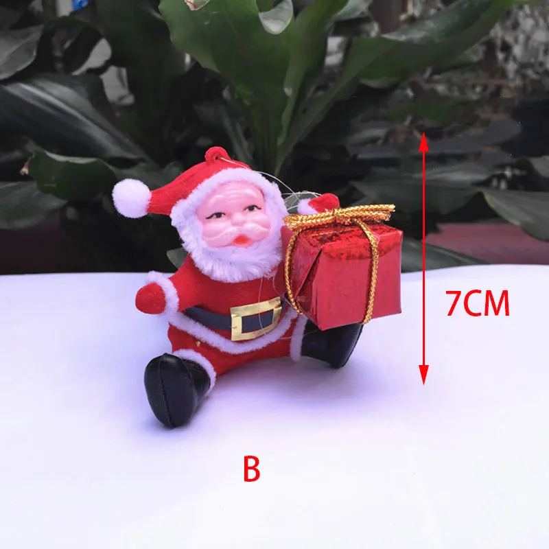 6 шт./лот куклы Санта Клауса ручной работы рождественские украшения Подвески