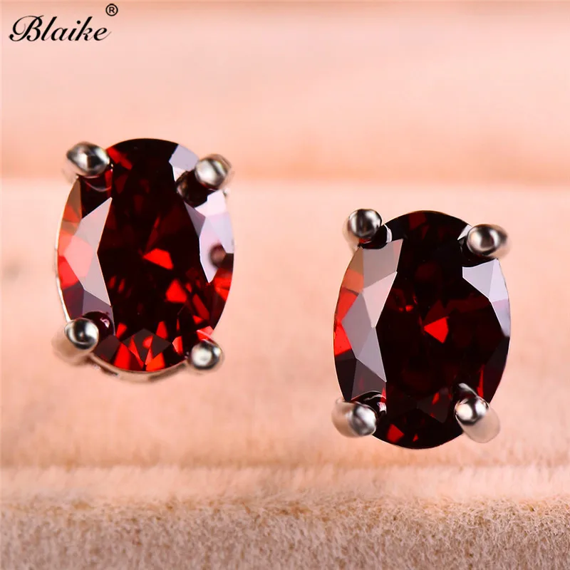 Уникальные женские серьги гвоздики Blaike из циркона цвета морской