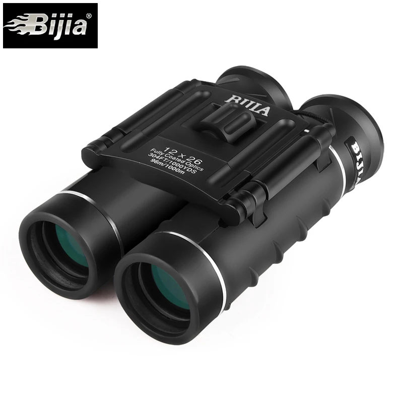 BIJIA 12x26 мини складной бинокль Карманный телескоп водонепроницаемый опера очки
