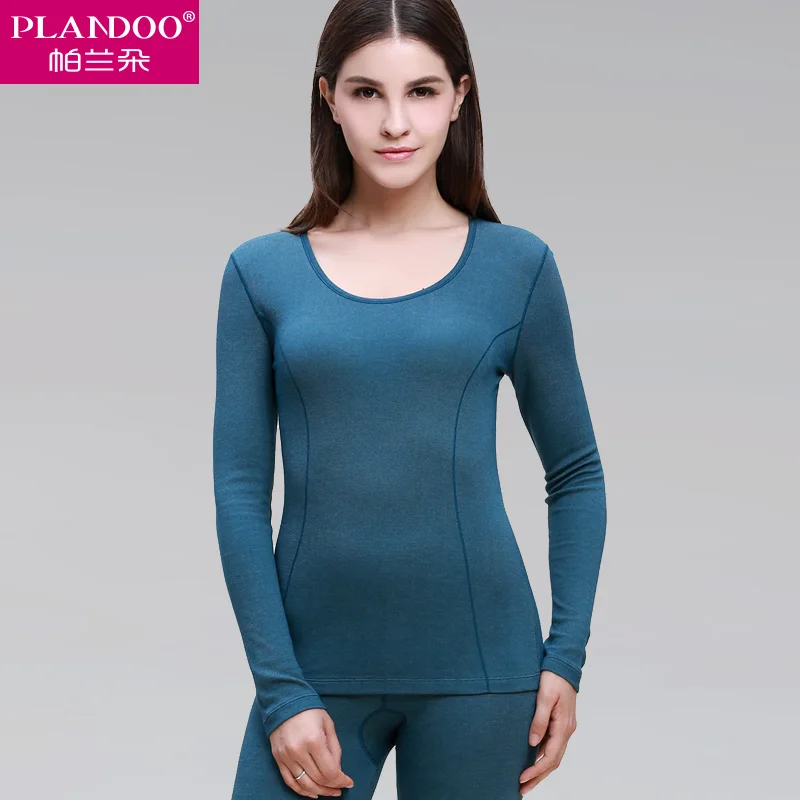 Лонг джонс женщины тепловые underwear модальный костюм тонкий зима оказать shape body
