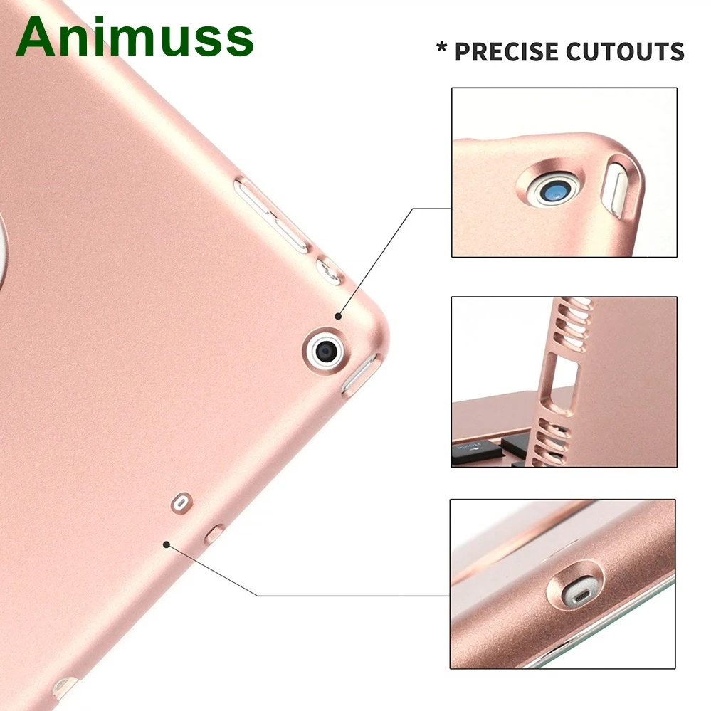 ANIMUSS Беспроводная клавиатура для iPad чехол мини-клавиатуры Folio Flip Smart Cover mini 4 с