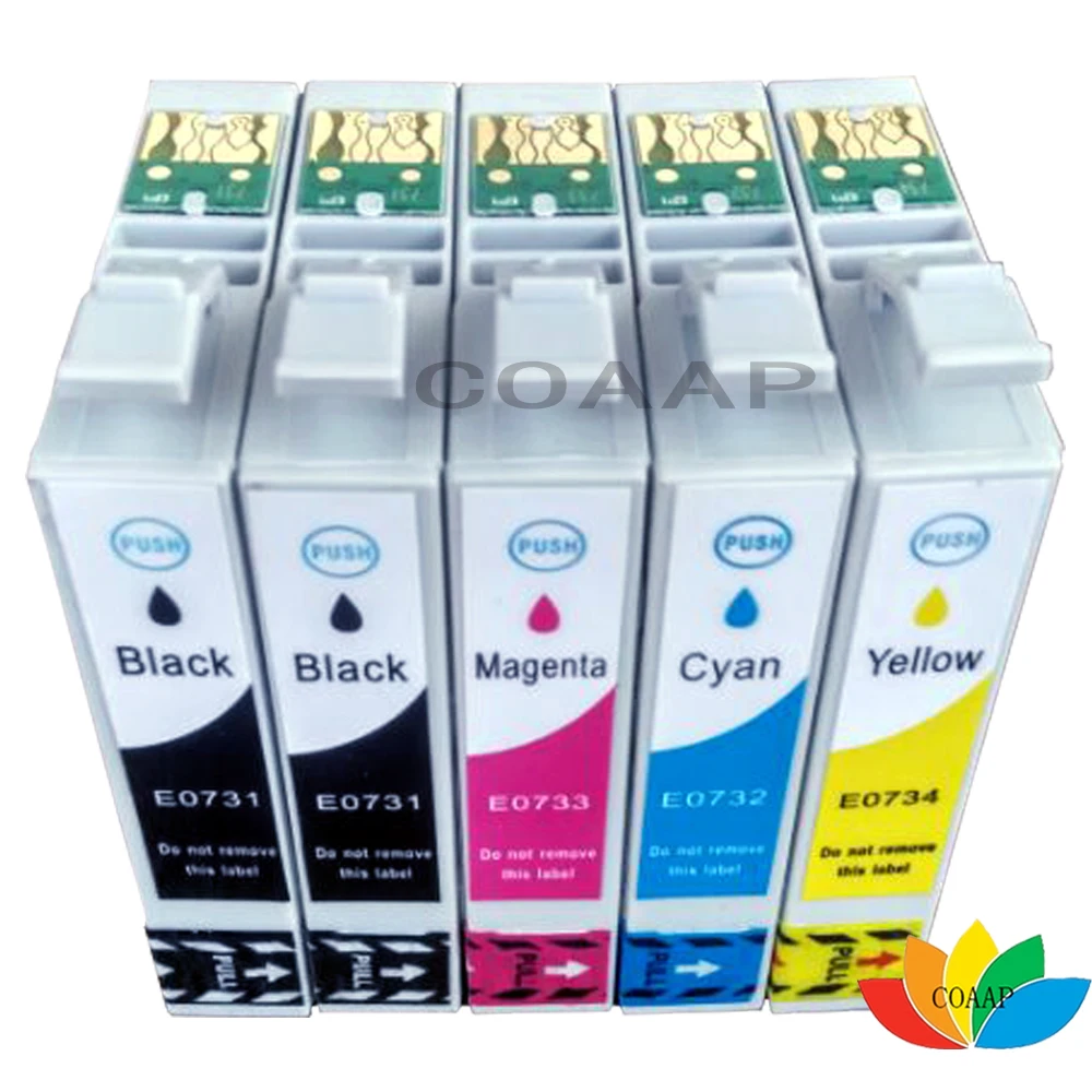 Чернильный картридж для принтера EPSON совместимый с T0731 T0732 T0733 T0734 T0735 XL стилус CX 7300