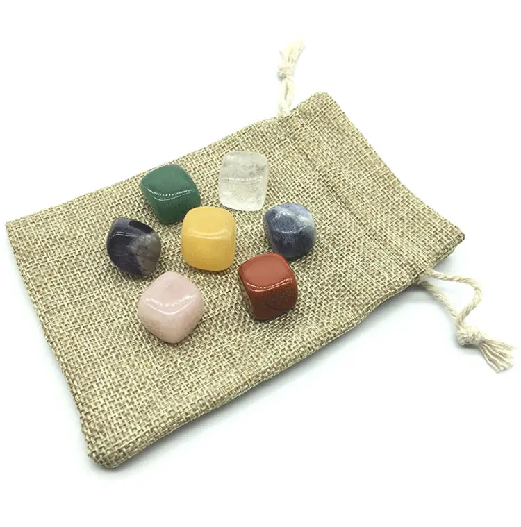 Ретро 7 Chakra бусины Гадкий камень реики исцеления баланс энергии самородки Сырые