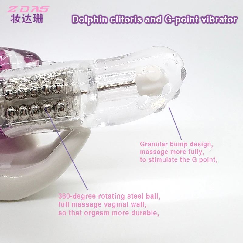 Дельфин 12 режимов Кролик G-spot вибрационное вращение массажер для тела Вибраторы