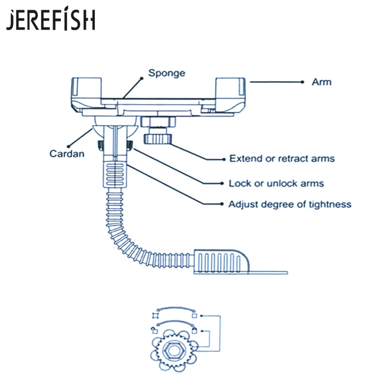 Держатель для телефона JEREFISH мотоциклетный подставка зеркала заднего вида