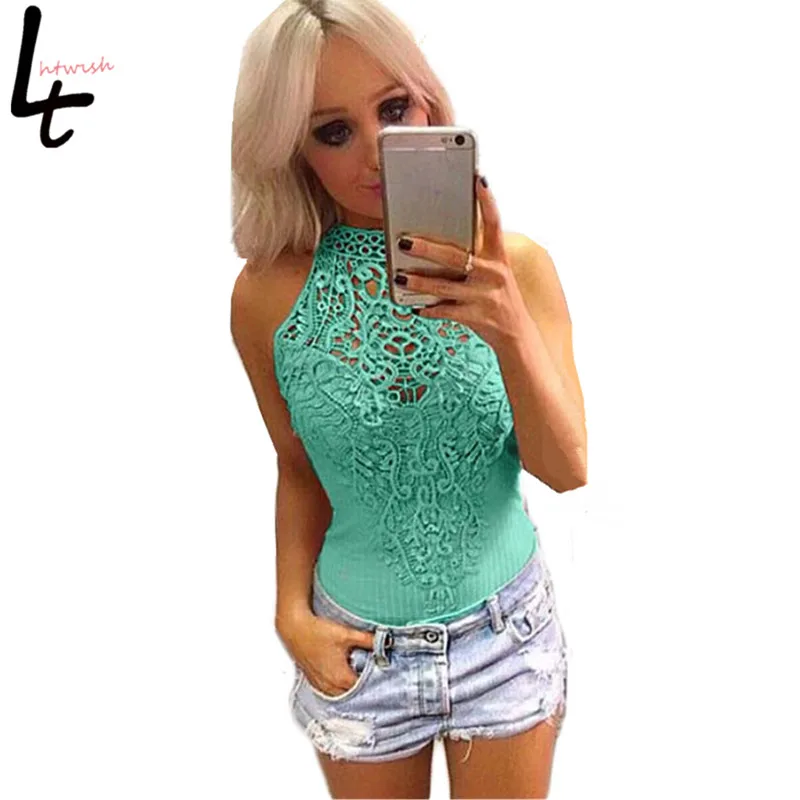 Летние пикантные кружева крючком Твердые комбинезоны Slim Fit полые-out лоскутное