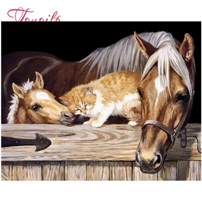 

Full Diamond embroidery diamond cross stitch Boerderij Vriendjes decorative diy diamond painting unicorn
