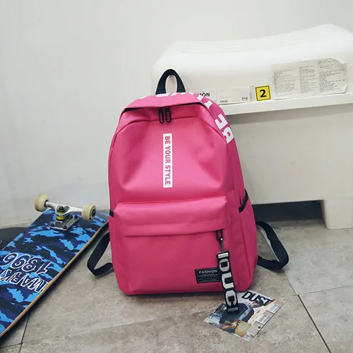 rose red 3 Рюкзак женский модный водонепроницаемый ткань Mochila путешествия рюкзак школьный студенческий мешок ноутбук Книга сумка для хранения - Цвет: rose red 3