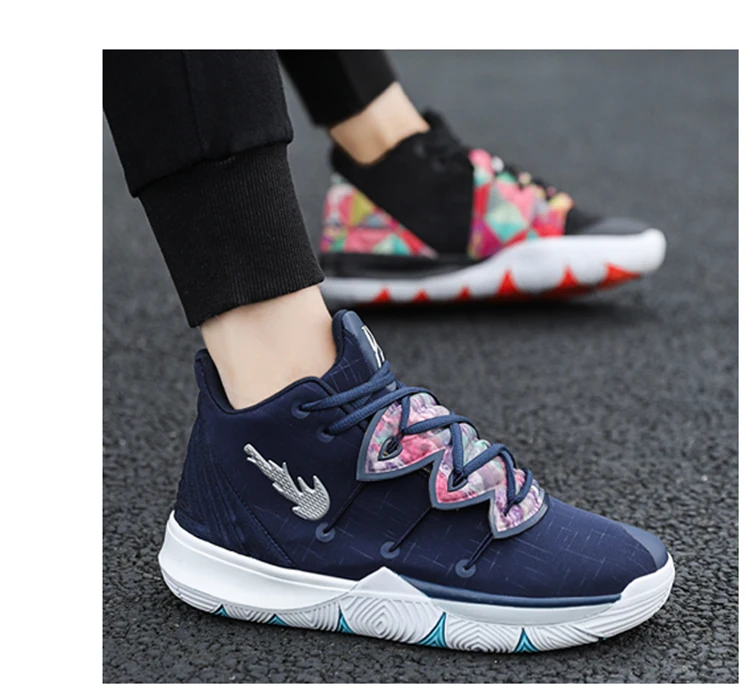 New High Top Kyrie Irving 5 Basketball Shoes Men Cushion Shockproof Boston Sneakers Men Athletic Outdoor Sport Shoes Big 45