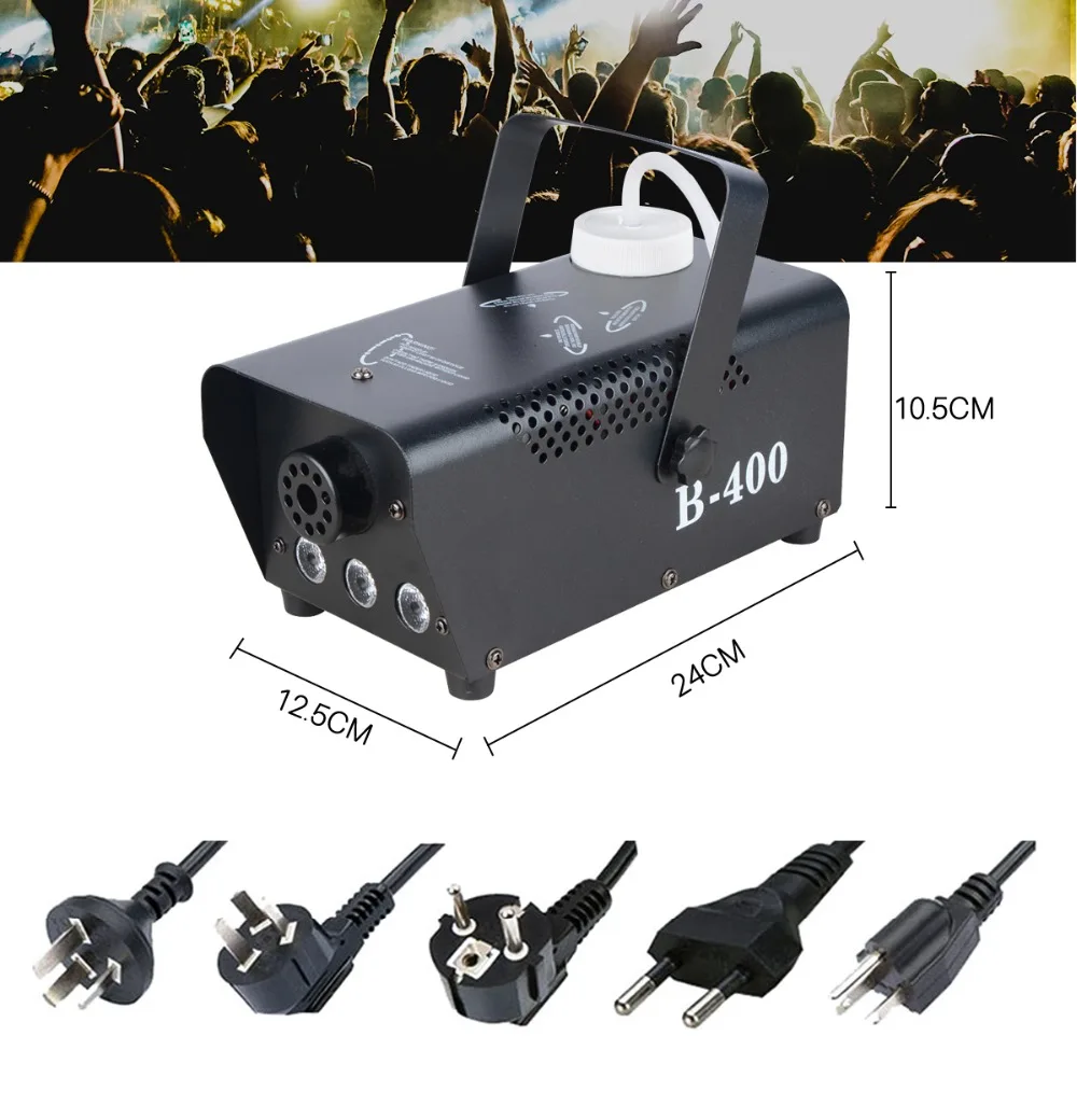 Светодиодный дымовой аппарат 3 шт. x 3 Вт RGB мини-противотуманная машина с дистанционным управлением дымовая машина для DJ ktv disco домашние Вечерние