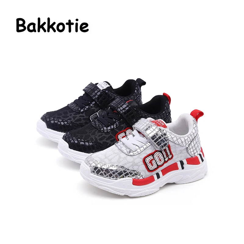 Bakkotie 2018 Осенняя мода новый малыш Повседневное тапки дети девушка сетки