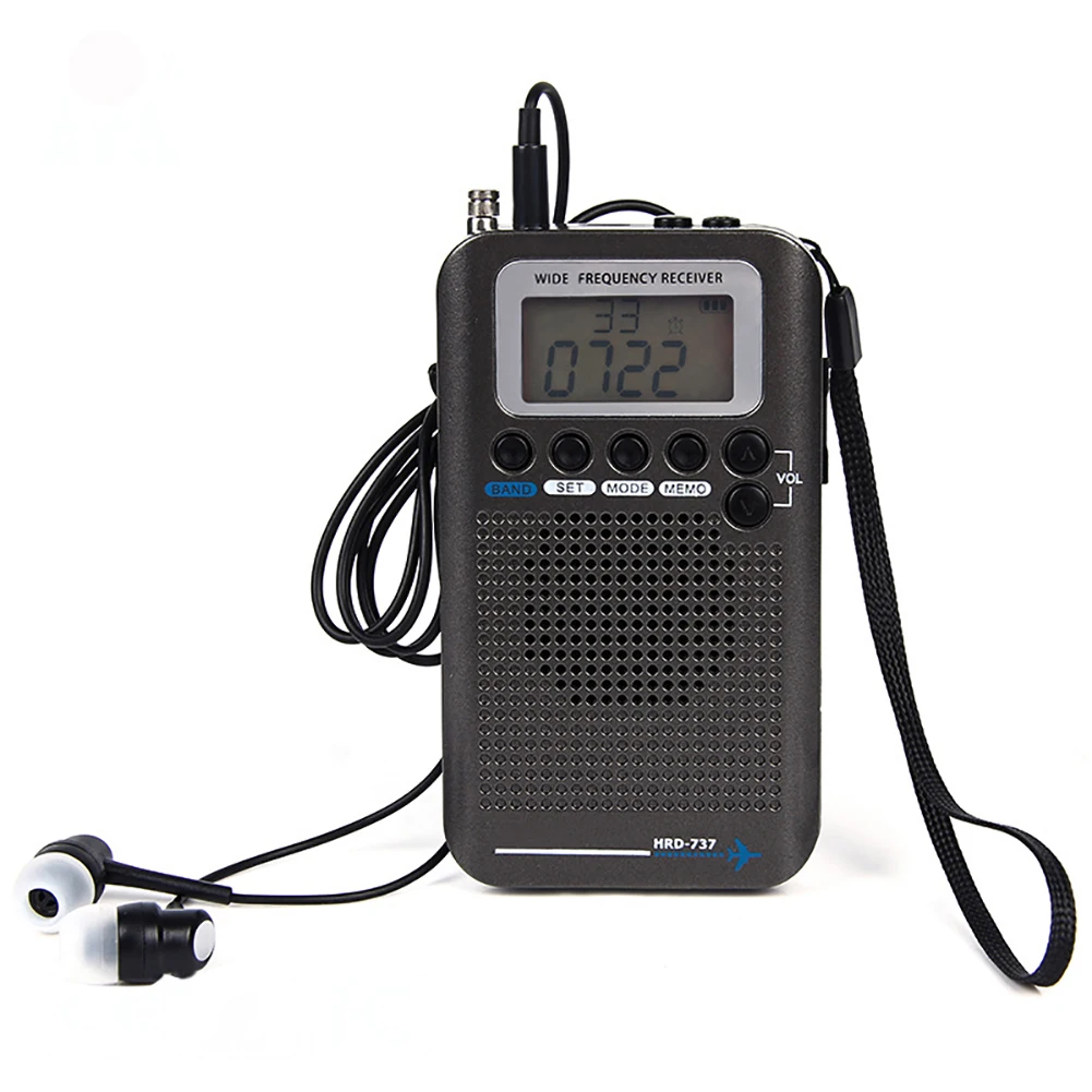 Мини радио HRD-737 портативный цифровой lcd полный диапазон FM/AM/SW/CB/Air/VHF радио стерео приемник радиосвязи