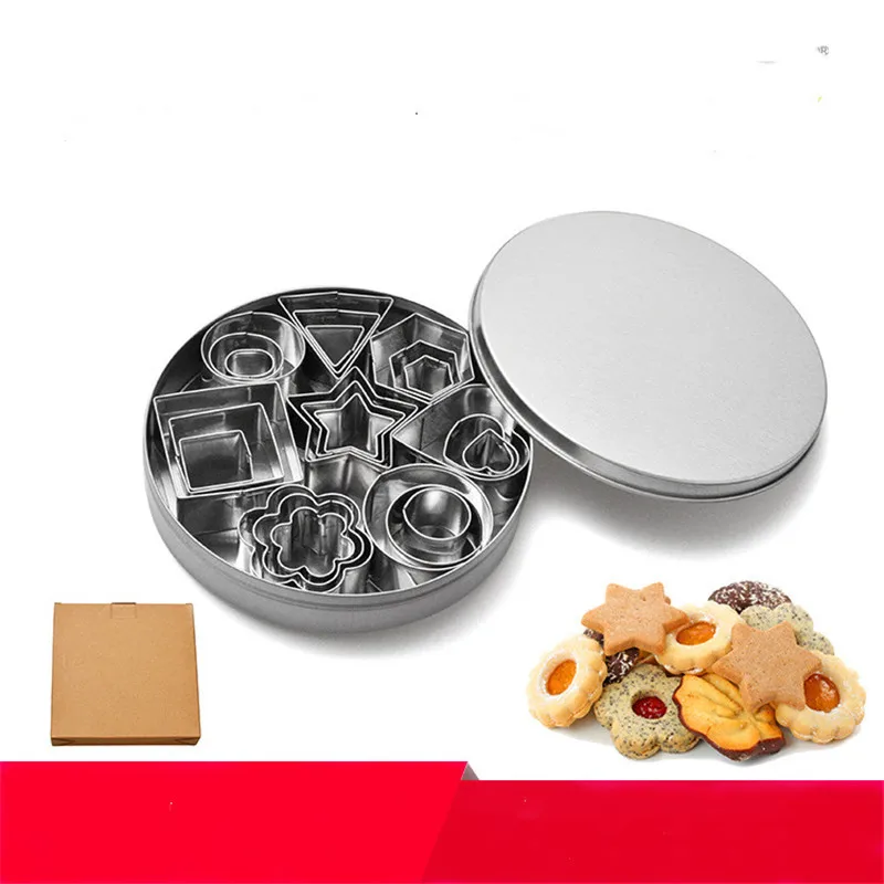 Stainless Steel Biscuit Mould Handmade DIY Tools Graphic Pies 24 Pieces Baking Utensils Kitchenware Holiday Gifts | Дом и сад